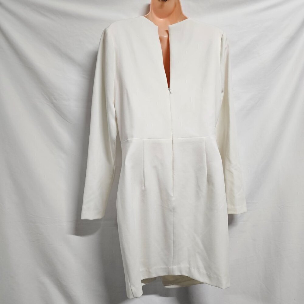 Black Halo Carie Faux Wrap Mini Dress Women Size 10 Ivory - Picture 8 of 14